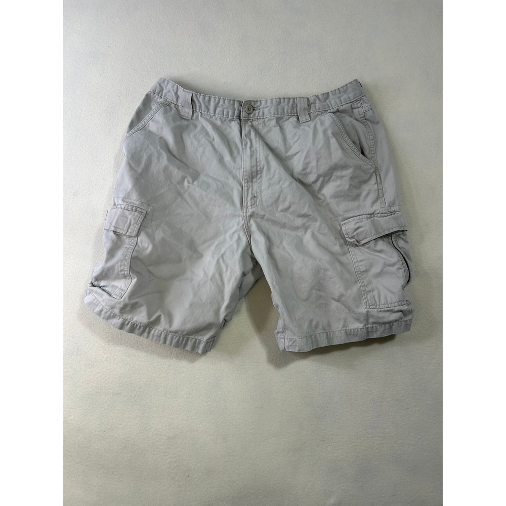 Wrangler Mens Gray Cotton Twill Cargo Shorts Six Pocket Size 38 60B2KDP Outdoor